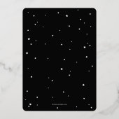Elegant Black/Gold Halloween Spooktacular + sterre Folie Uitnodiging (Achterkant)