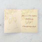 Elegant Black Gold Happy New Year 2026 Greeting  Feestdagen Kaart (Binnen)