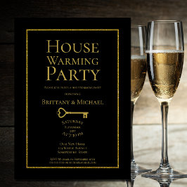 Elegant Black Gold Housewarming Party