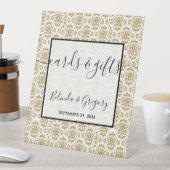 Elegant Black Gold  kaarten en cadeaus Reclamebord Met Voetstuk (Insitu)