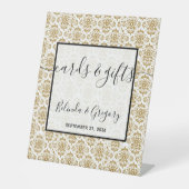 Elegant Black Gold kaarten en cadeaus Reclamebord Met Voetstuk (Voorkant)