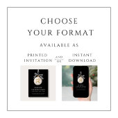 Elegant Black Gold KerstBauble Feestdagenkaart