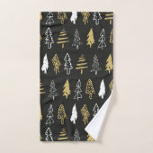 Elegant Black Gold-kerstboombos Bad Handdoek (Handdoek)