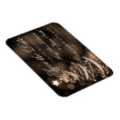 Elegant Black Gold kerstbruiloft bewaart de datum Magneet (Rechterzijde)