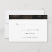 Elegant Black & Gold kerstbruiloft RSVP (Voorkant)
