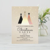 Elegant Black Gold-kerstfeest Kaart (Staand voorkant)