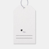 Elegant Black Gold kerstfeestdag Star-ontwerp Cadeaulabel (Achterkant)