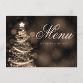 Elegant Black Gold-kerstfeestmaal Menu (Achterkant)