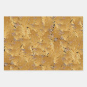 Elegant Black & Gold Kerstmis Inpakpapier Vel (Voorkant 3)