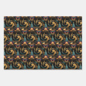 Elegant Black & Gold Kerstmis Inpakpapier Vel (Voorkant 2)