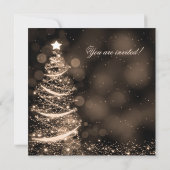 Elegant Black & Gold kerstrepetitie Dinner Kaart (Achterkant)