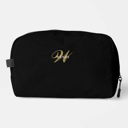 Elegant Black Gold l Elegant Luxury Monogram Toilettasje (Voorkant)