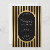 Elegant Black & Gold Lashes Hair Spa Price List (Achterkant)