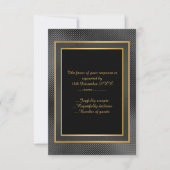 ELEGANT BLACK GOLD LAYER CUSTOP RSVP (Voorkant)