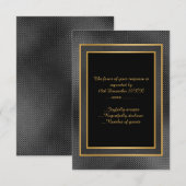 ELEGANT BLACK GOLD LAYER CUSTOP RSVP (Voorkant / Achterkant)
