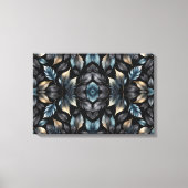Elegant Black & Gold Leaf Canvas Print (Voorkant)