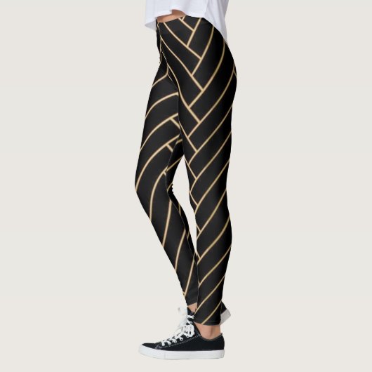 Elegant Black & Gold-Leggings Leggings (Links)