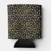 Elegant Black Gold Leopard Cheetah — dierlijk afdr Blikjeskoeler (Achterkant)