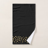 ELEGANT BLACK GOLD LEOPARD SET BATHROOM TOWEL SET BAD HANDDOEK (Handdoek)