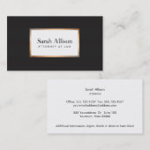 Elegant Black Gold Lijst stijlvol Professional Visitekaartje (Voorkant / Achterkant)