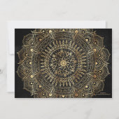 Elegant Black Gold Mandala Floral Design (Achterkant)