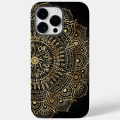 Elegant Black Gold Mandala Floral Design Case-Mate iPhone Case (Achterkant)
