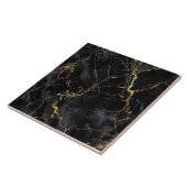 Elegant Black Gold Marble Ceramic Tegel Tegeltje (Zijkant)