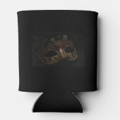 Elegant Black & Gold Masquerade Mask Sweet 16 Blikjeskoeler (Achterkant)