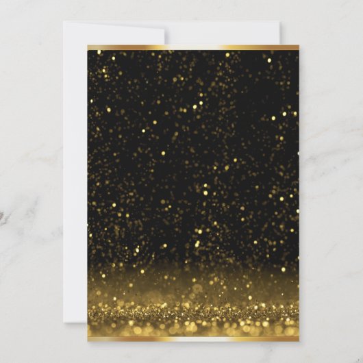 Elegant Black & Gold Medical Graduparty Kaart (Achterkant)