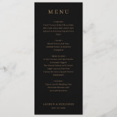 Elegant Black Gold Menu (Voorkant)