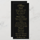 Elegant Black & Gold Menu card (Voorkant / Achterkant)