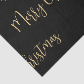 Elegant Black Gold Merry kerst Tissuepapier (Detail)