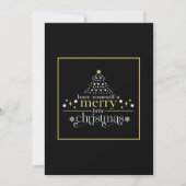 Elegant Black Gold Merry Little Christmas Photo Feestdagenkaart (Achterkant)