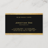 Elegant Black Gold Modern Minimaliserende Sjabloon Visitekaartje (Achterkant)