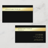 Elegant Black Gold Modern Simple Professional Visitekaartje (Voorkant / Achterkant)