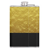 Elegant Black & Gold Monogram Heupfles (Achterkant)