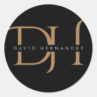 Elegant Black Gold Monogram Initialen Moderne Aang