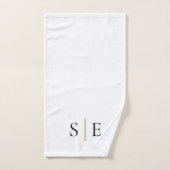Elegant Black Gold Monogram Minimalist Bad Handdoek (Handdoek)