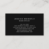 Elegant Black Gold Monogram Script Initials Visitekaartje (Achterkant)