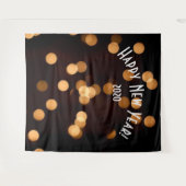 Elegant Black Gold New Years Photo Booth Backdrop Wandkleed (Voorkant (horizontaal))