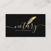 Elegant Black Gold Notional Loan Signing Agent Visitekaartje (Voorkant)