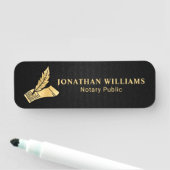 Elegant Black & Gold Notional Public Naamplaatje (In situ)
