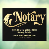 Elegant Black & Gold Notional Public Raamsticker (Vel 3)