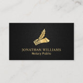 Elegant Black & Gold Notional Public Visitekaartje (Voorkant)