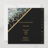 ELEGANT BLACK GOLD PASTEL SPOT BIRTHDAY 2 KAART (Voorkant)