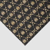 Elegant Black Gold Pattern Tissuepapier (Detail)