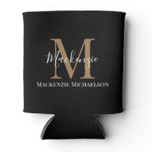 Elegant Black Gold Persoonlijke monogram naam