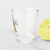 Elegant Black Gold Persoonlijke monogram naam Shot Glas (Rechts)