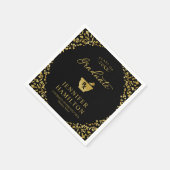 Elegant Black Gold Pharmacy School Afstuderen Servet (Hoek)
