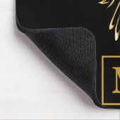 Elegant Black & Gold Phoenix Rising Monogram Muismat (Hoek)